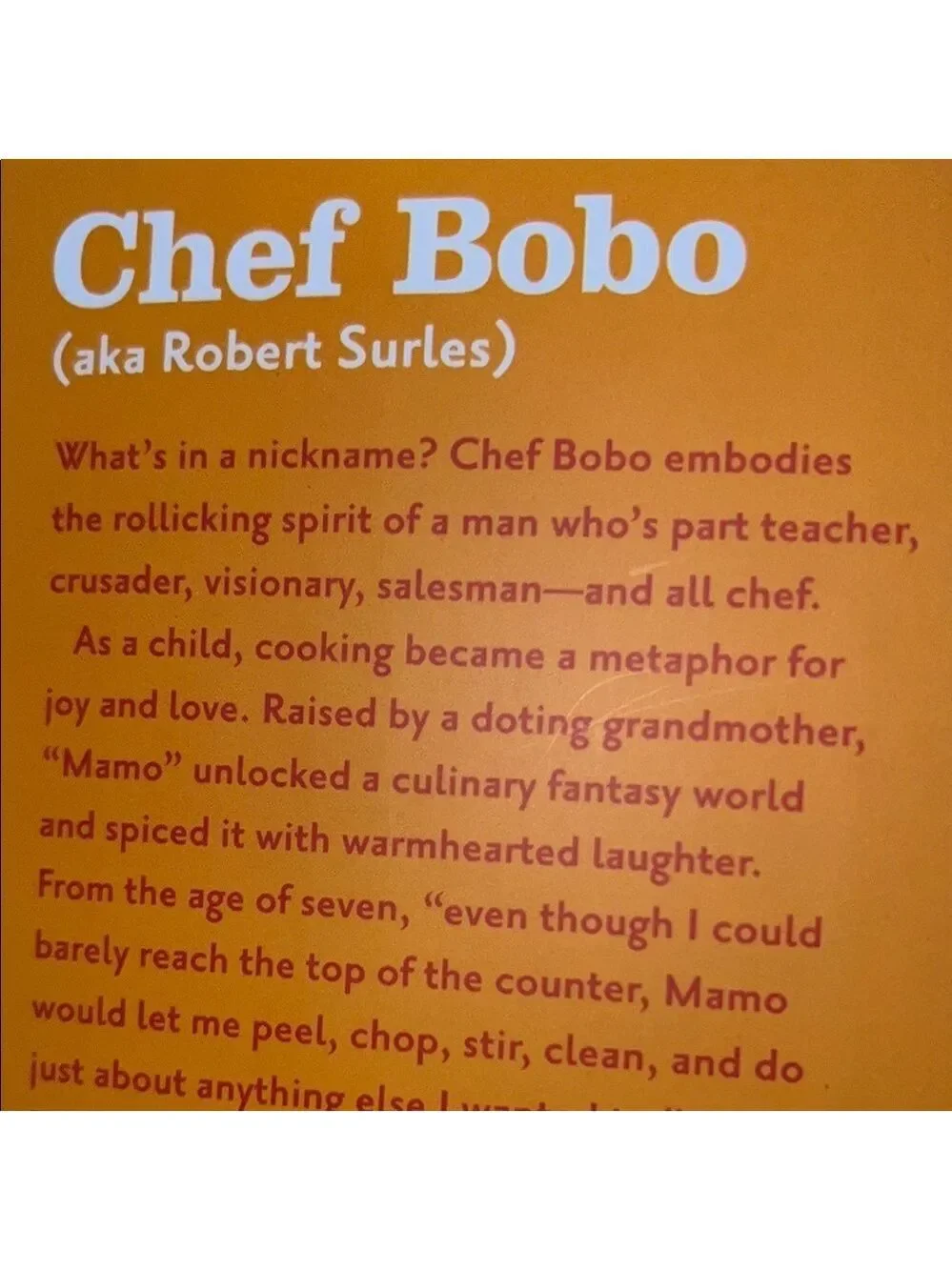 Chef Bobo's Good Food Cookbook